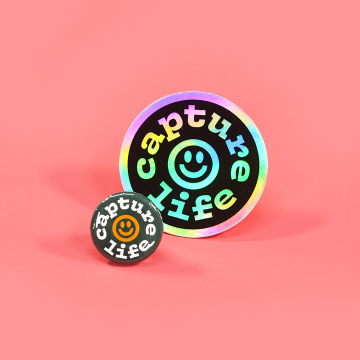 Capture Life Button &amp; Sticker Pack