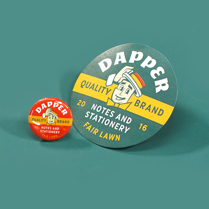 Dapper Notes Button &amp; Sticker Pack