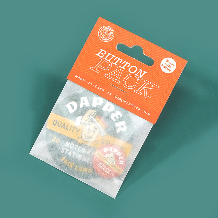 Dapper Notes Button &amp; Sticker Pack