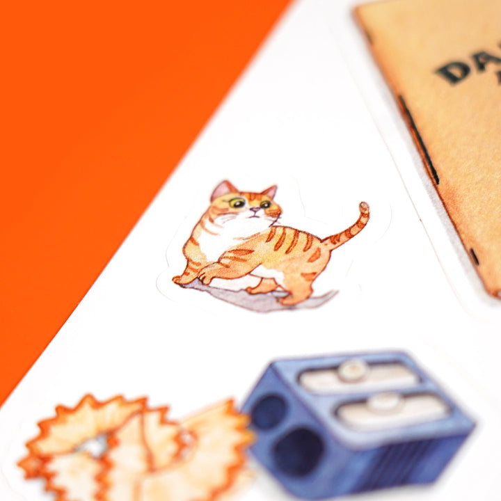 Watercolor Stationery Sticker Sheet