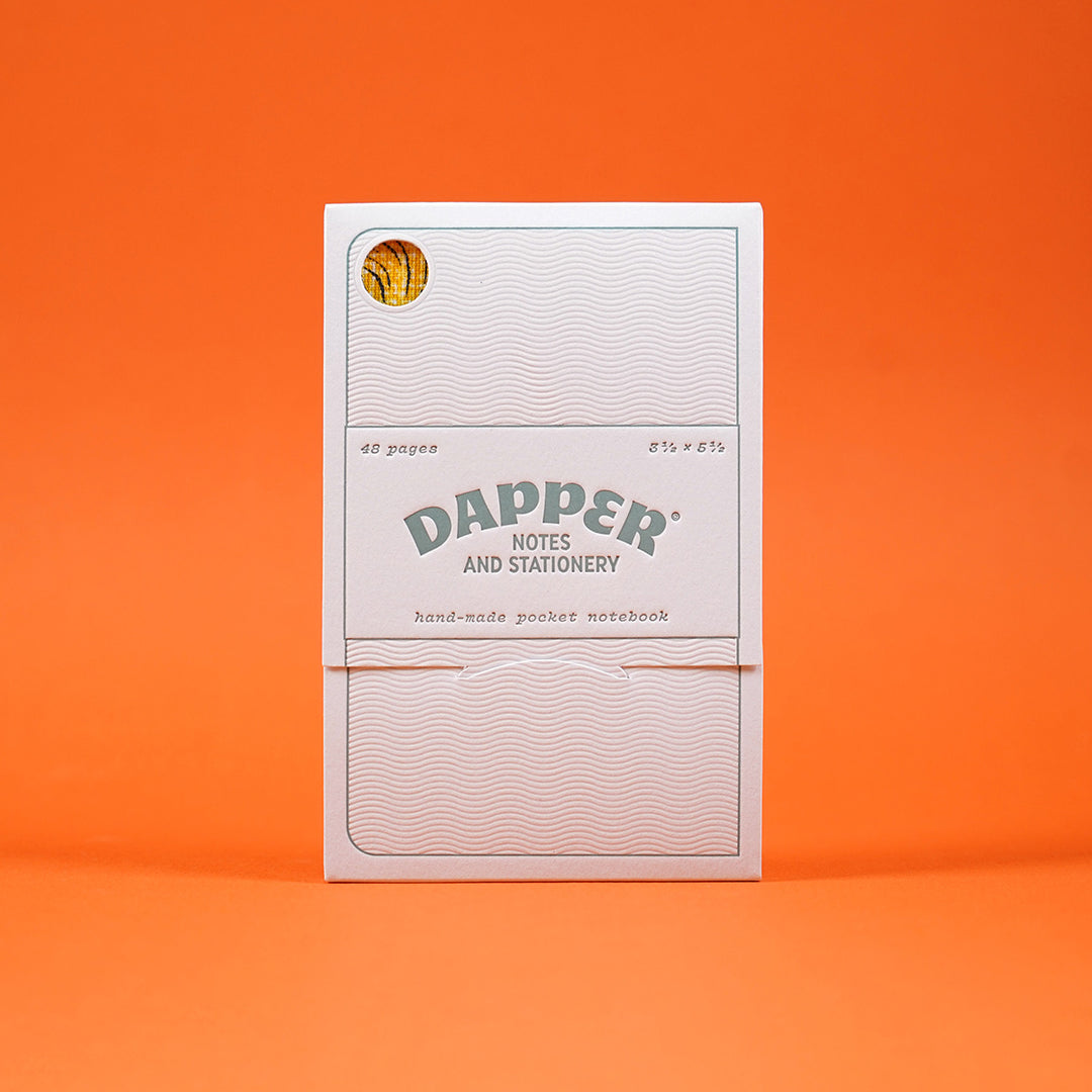 letterpress notebook packaging by mama&