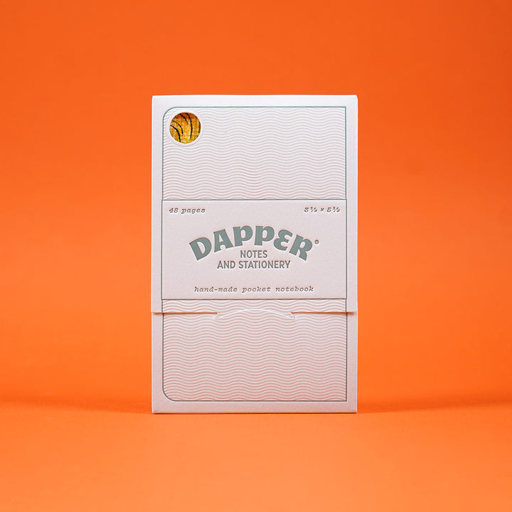 letterpress notebook packaging by mama&