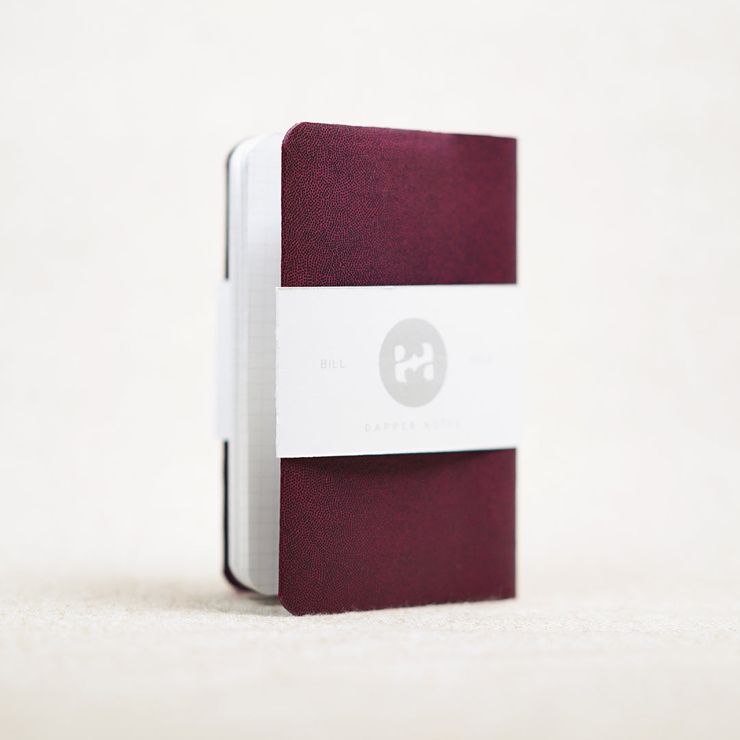maroon pocket notebook holder