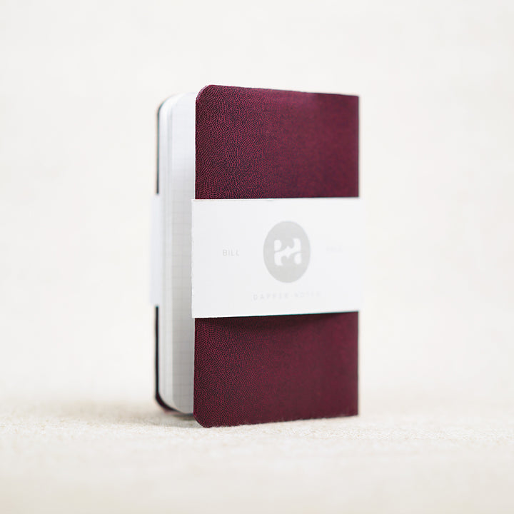 maroon pocket notebook holder