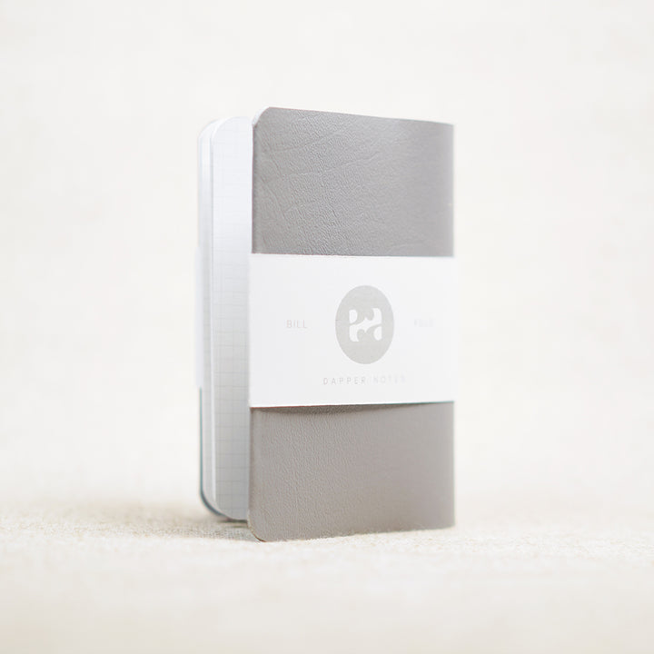 gray leather notebook cover