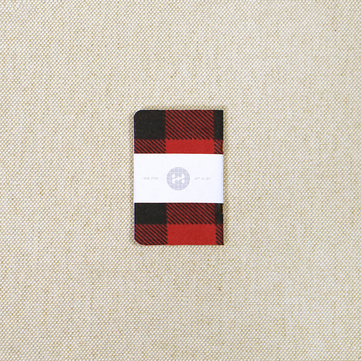 miniature plaid notebook